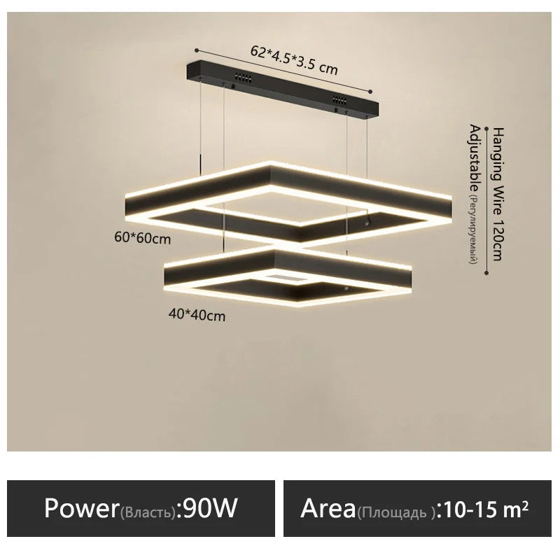 Modern LED Chandelier for Home Interior Decor Bedroom Living Room Lighting