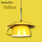 Ceramic Cup Pendant Light: Stylish LED Hanging Lamp for Home Decor and Kitchen