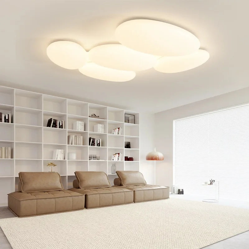 Nordic Cream LED Ceiling Lamp - Modern, Minimalist for Living Room, Bedroom, Restaurant