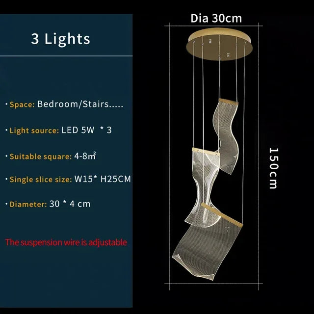 Duplex Building Chandelier: Modern, Luxurious, LED, Large, Creative, Villa Pendant Lamp