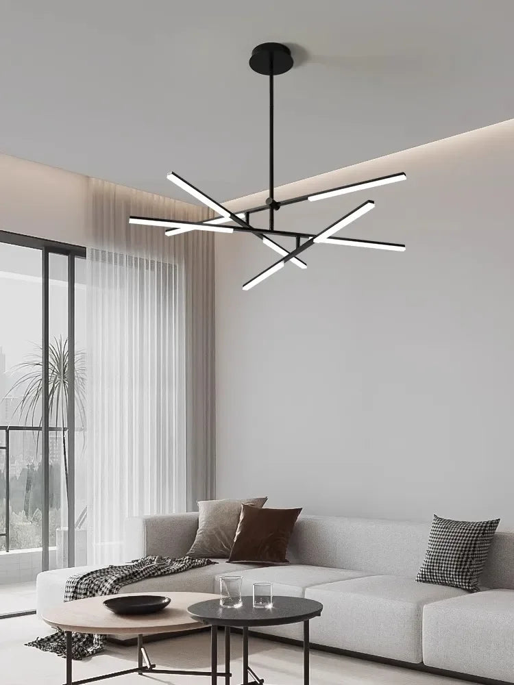 Nordic Rotatable LED Pendant Lights for Minimalist Living Dining Room Chandeliers