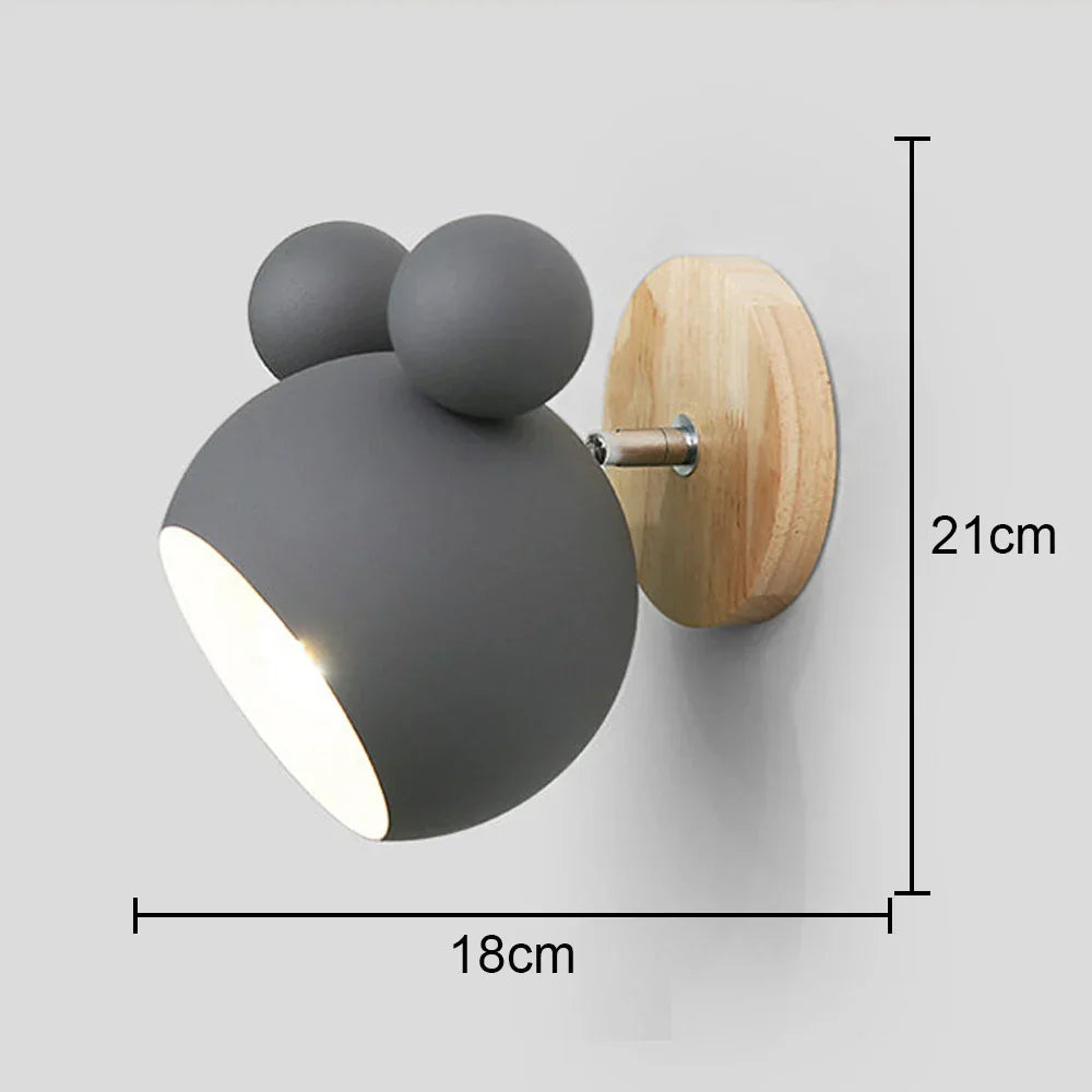 Wooden Wall Sconce Nordic Bedside Lamp E27 Modern LED Light for Home Indoor