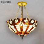 Stained Glass Tiffany Chandelier Pendant Light for Mediterranean Home Decor