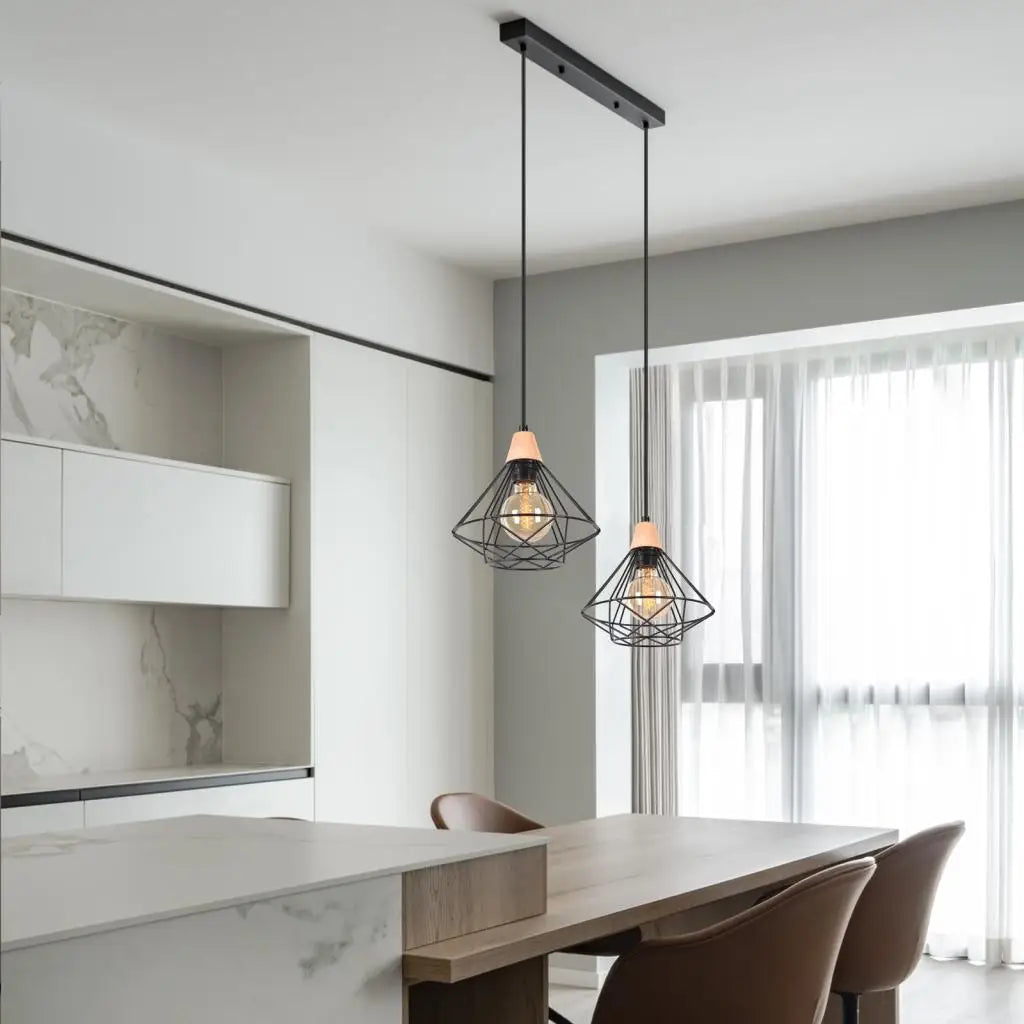 Industrial Wood Ceiling Chandelier for Bedroom Cafe Bar Restaurant Decor