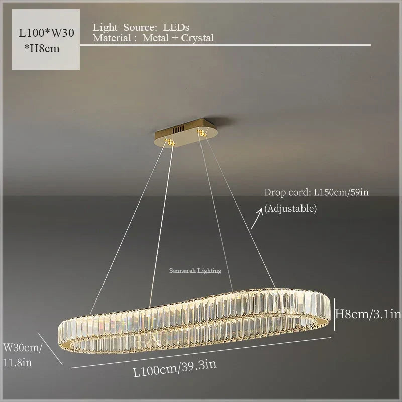 Crystal Ceiling Pendant Chandelier for Luxe Room Decor