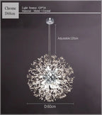 Dandelion Chandelier LED Sparkle Ball Crystal Lighting for Restaurant & Living Room