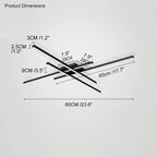 Black Chandelier LED Ceiling Lamp for Master Bedroom Living Room Energy Saving Light