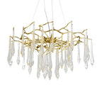 Large Droplet Crystal Chandelier: Modern Bedroom & Restaurant Pendent Lamp
