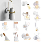 Industrial LED Wall Sconce Iron Bedside Lamp Retro Loft Indoor Lighting