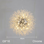 Dandelion Chandelier: Nordic Minimalist Wrought Iron LED Indoor Light for Living Room