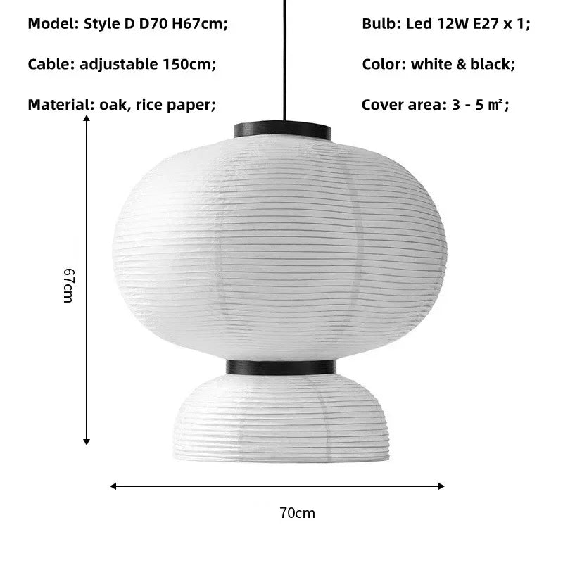 Japanese Paper Pendant Lights Dining Room Chandelier