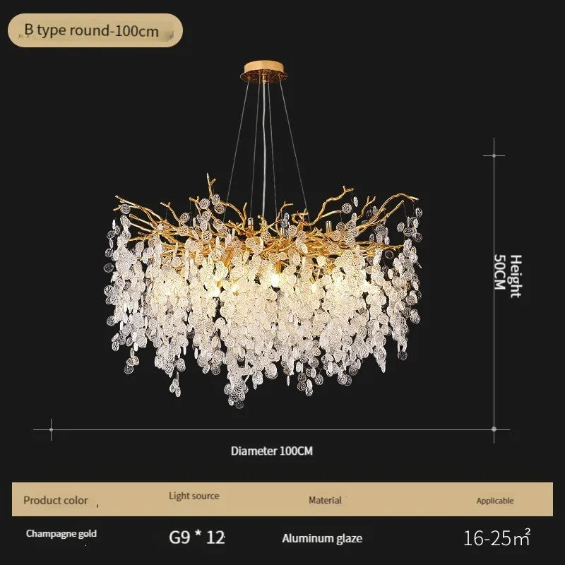 Crystal LED Chandelier: Luxury Pendant Lamp for Home Decor