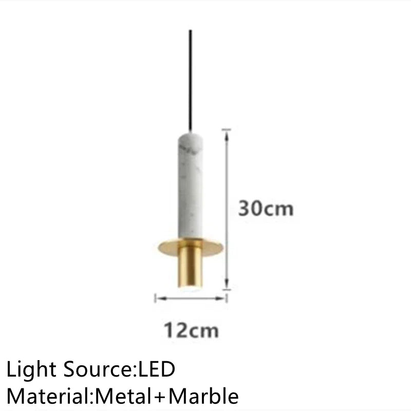 Marble Design LED Pendant Lamp for Bedroom, Dining Room, Aisle, Corridor, and Bar
