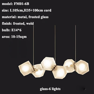 Modern Chandelier: Dining Room LED Pendant Lamp, Home Decor Hanging Light Fixtures