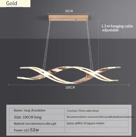 Nordic Chandelier Lighting for Living Dining Room Decor & Kitchen Hanging Lamp