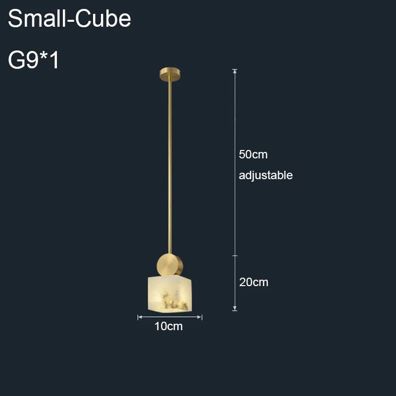 Modern Geometric Marble Chandelier Pendant Lighting for Dining Room & Living Space