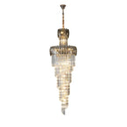 Crystal Luxury Chandelier: Designer Post-modern Duplex Living Room Long Chandelier