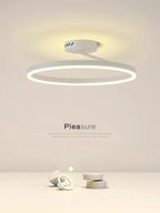 Nordic Minimalism LED Ceiling Chandelier in White/Black Aluminum