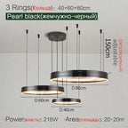 Modern Nordic Round Ceiling Chandelier Dining Bedroom Kitchen Lighting Lamps