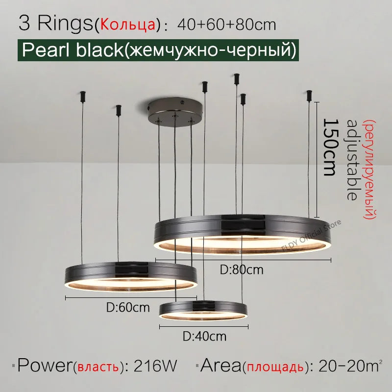 Modern Nordic Round Ceiling Chandelier Dining Bedroom Kitchen Lighting Lamps