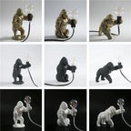 Nordic King Kong Resin Floor Lamp: Modern, Customizable LED Animal Light