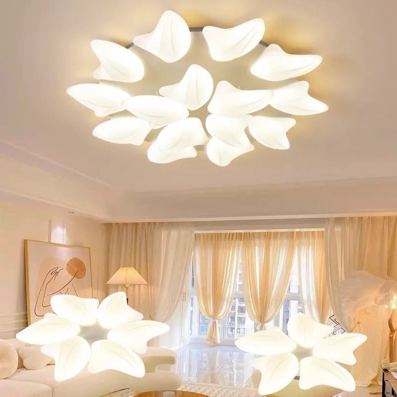 Aisal Flower Ceiling Chandelier with Remote Dimming for Modern Home Decor