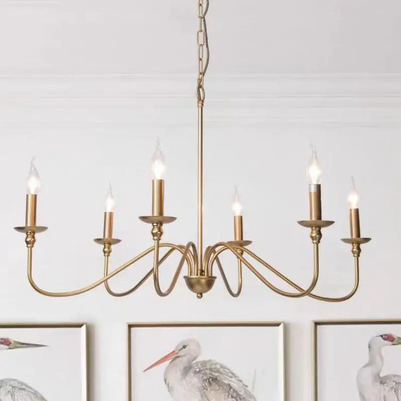 Modern Golden Candle Chandelier for Home Decoration Lighting
