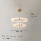 Nordic Ring LED Chandelier Acrylic Dimmable for Living Room Bedroom Hall
