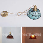 Tiffany Glass Chandelier Pendant Ceiling LED Light for Nordic Bedroom