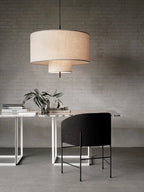 Handmade Fabric Chandelier: Retro Hanging Lamp for Home & Office