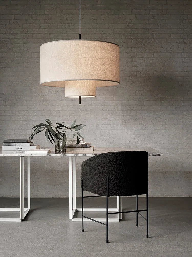 Handmade Fabric Chandelier: Retro Hanging Lamp for Home & Office