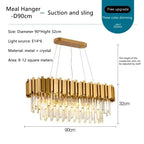 Crystal LED Chandelier: Postmodern Golden Art Deco Luxury for Dinning Room