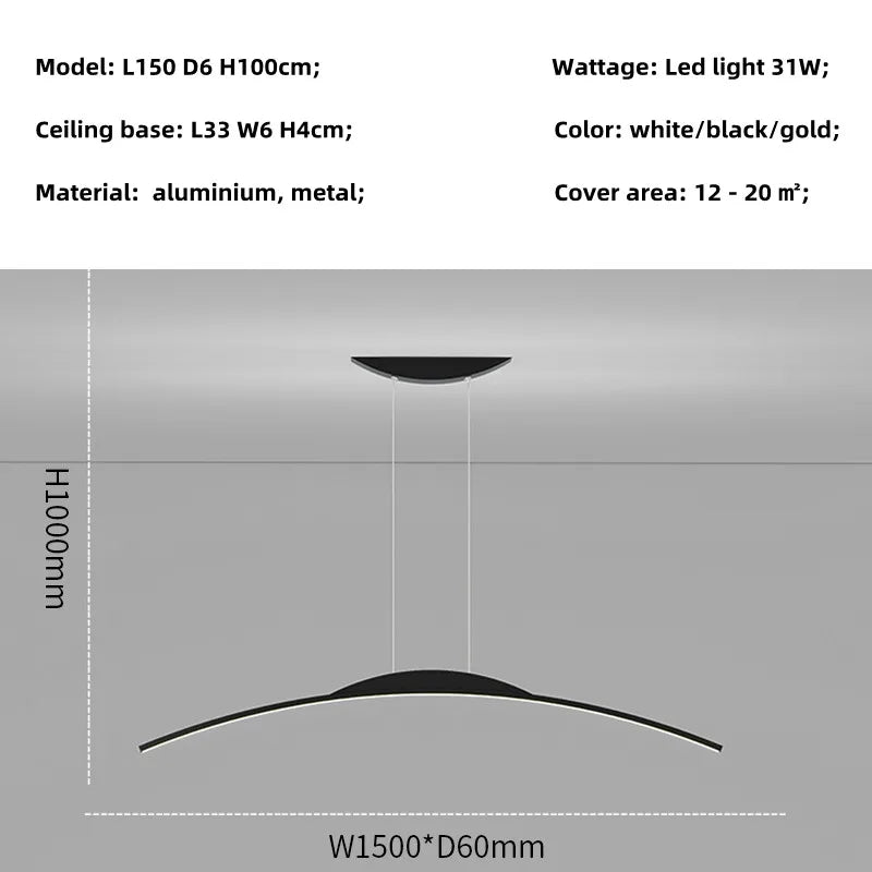 Modern Nordic LED Chandelier for Dining Room, Office, and Living Room