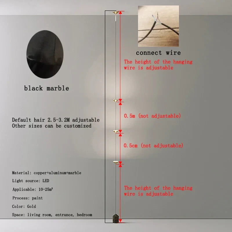 Modern Minimalist LED Floor Lamp for Living Room with Wall Mount Fixture