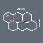 Hexagon LED Garage Ceiling Light for Auto Body Repair Workshop