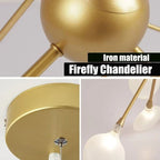Modern Firefly Pendant Chandelier LED Light Acrylic Ceiling Lamp for Home Decor