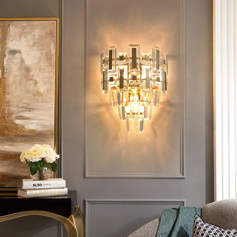 Crystal Wall Lamp: Elegant Living Room & Bedroom Decor