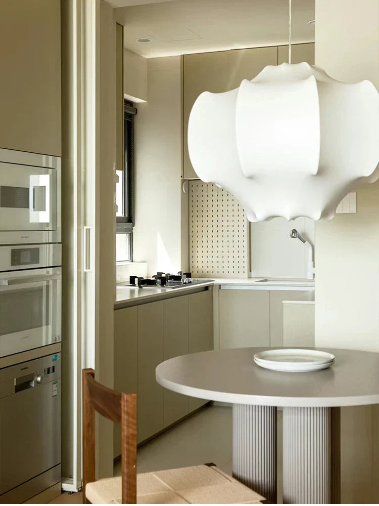 Italian Silk Pendant Lights: Designer Luxury for Interior Decor in Living Room, Bedroom, Dining.