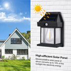 Solar Wall Lamp: Waterproof Outdoor Tungsten Filament Induction Light