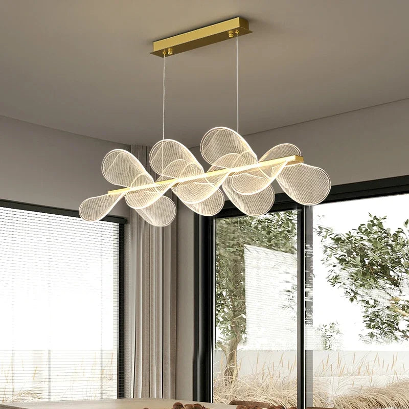 LED Flower Chandelier: Luxury Acrylic Pendant Lamp for Modern Living, Bedroom, Kitchen, Dining Room