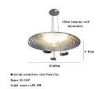 Mercury Collection LED Glass Pendant Lamp - Silver Luxury Designer Lighting