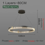 Luxury Ring Pendant Light for Modern Living Room, Bedroom, Dining Room décor