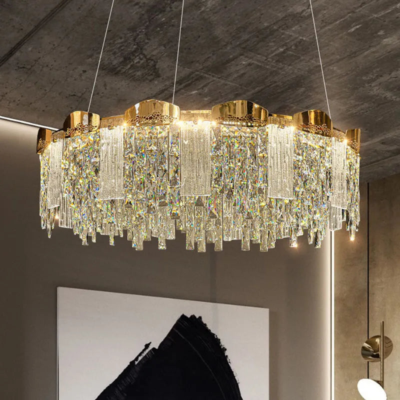 Crystal Ceiling Chandelier: Modern Luxury Lighting for Living Room, Dining Room, Bedroom