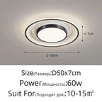 LED Ceiling Light with Remote Dimming for Modern Nordic Home Decor