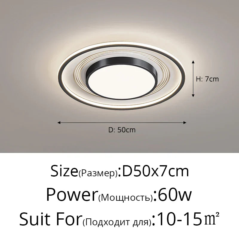 LED Ceiling Light with Remote Dimming for Modern Nordic Home Decor