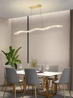 Modern Wave LED Chandelier for Dining Room and Bar Lighting