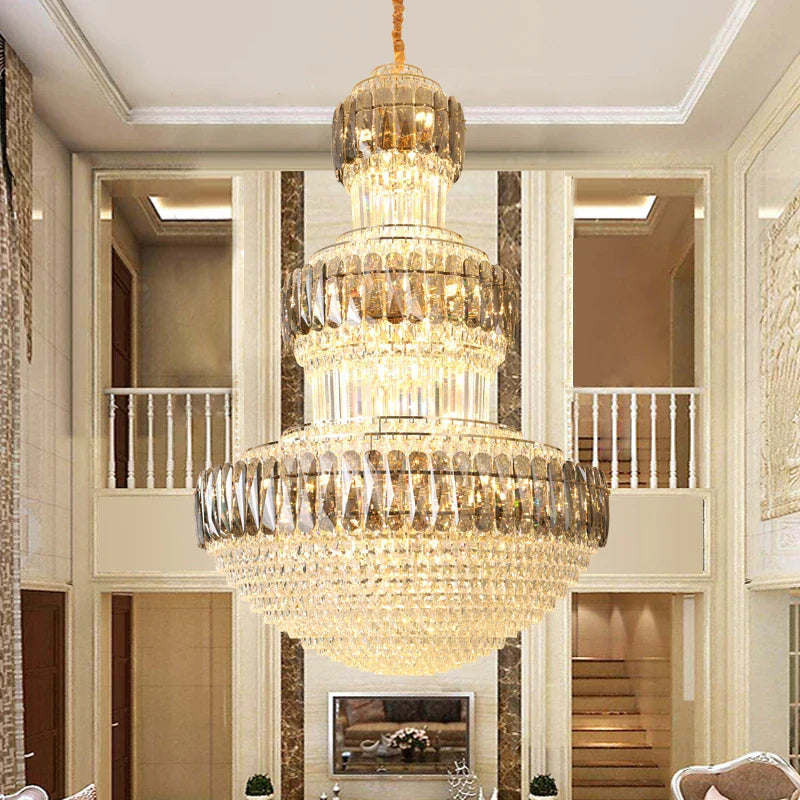 Luxury Crystal Chandelier for Villa Duplex, Hotel Lobby, and Restaurant
