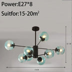 Nordic Magic Beans Chandelier for Living Room Bedroom Dining Study by Afralia™