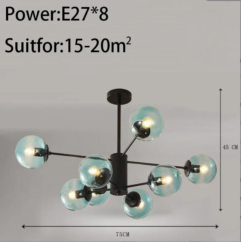 Nordic Magic Beans Chandelier for Living Room Bedroom Dining Study by Afralia™