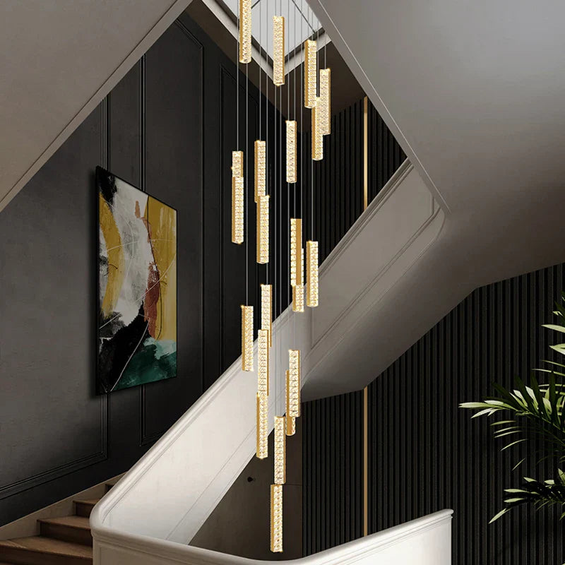 Modern Crystal Chandelier: Luxury Lighting for Living Room, Dining, Cafe, Staircase